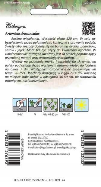 Nasiona estragon Verte deCambrai 0,1 g