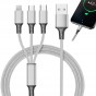 Zestaw kabli USB - USB typ C / microUSB / Lightning Verk Group