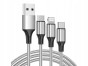 Zestaw kabli USB - USB typ C / microUSB / Lightning Verk Group