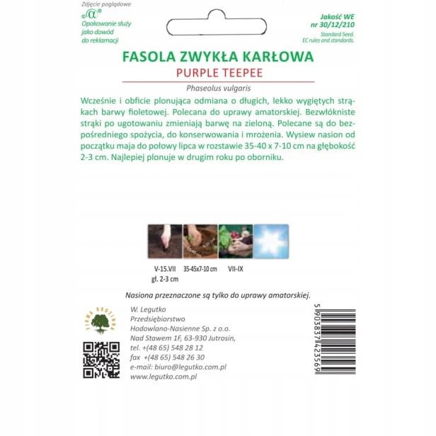 Fasola purple teepee nasiona 40 g