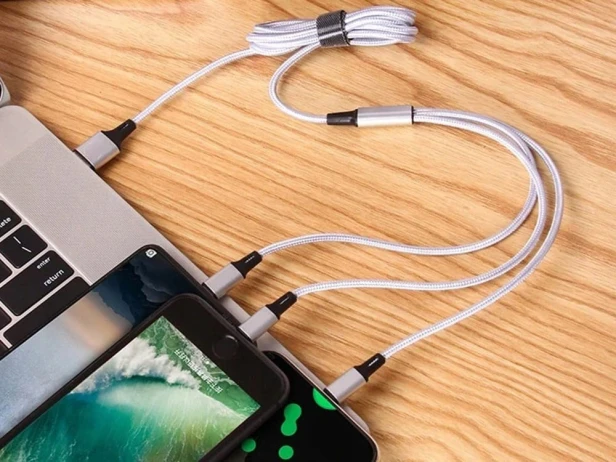 Zestaw kabli USB - USB typ C / microUSB / Lightning Verk Group