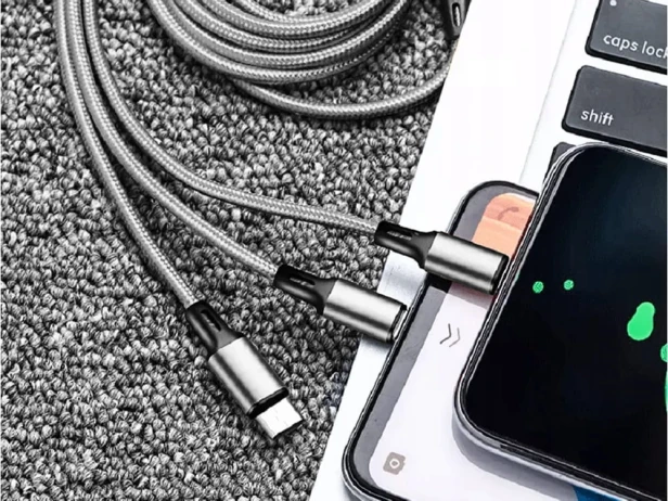 Zestaw kabli USB - USB typ C / microUSB / Lightning Verk Group