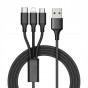 Zestaw kabli USB - USB typ C / microUSB / Lightning Verk Group
