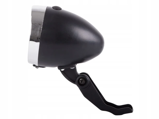 OŚWIETLENIE ROWEROWE PRZEDNIE LAMPKA NA ROWER 3 LED BATERIE RETRO CHROM