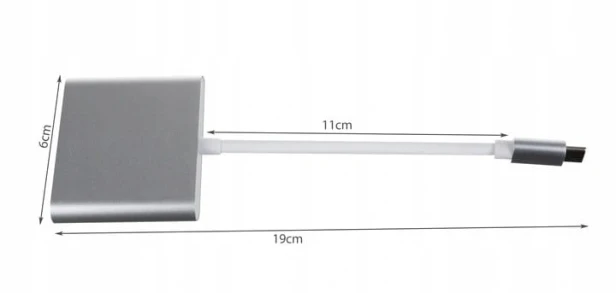 PRZEJŚCIÓWKA ADAPTER 3W1 HUB USB-C USB 3.0 HDMI 4K