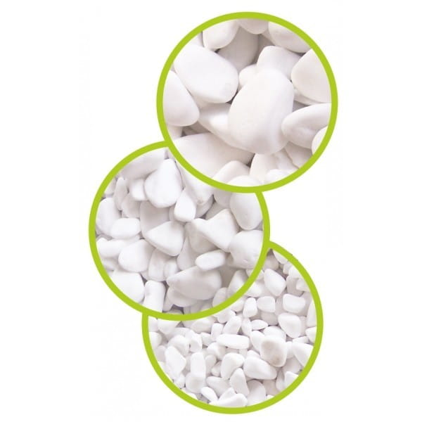GRYS BIAŁY DEKORACYJNY KAMIEŃ NATURALNY 2kg 8-16mm