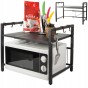 Półka na mikrofalówkę Verk Group regulowana czarna metalowa 62x36 cm