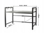Półka na mikrofalówkę Verk Group regulowana czarna metalowa 62x36 cm