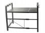 Półka na mikrofalówkę Verk Group regulowana czarna metalowa 62x36 cm