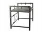 Półka na mikrofalówkę Verk Group regulowana czarna metalowa 62x36 cm