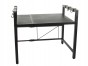 Półka na mikrofalówkę Verk Group regulowana czarna metalowa 62x36 cm