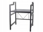 Półka na mikrofalówkę Verk Group regulowana czarna metalowa 62x36 cm