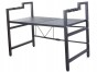Półka na mikrofalówkę Verk Group regulowana czarna metalowa 62x36 cm