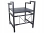 Półka na mikrofalówkę Verk Group regulowana czarna metalowa 62x36 cm