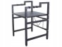 Półka na mikrofalówkę Verk Group regulowana czarna metalowa 62x36 cm