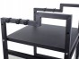 Półka na mikrofalówkę Verk Group regulowana czarna metalowa 62x36 cm