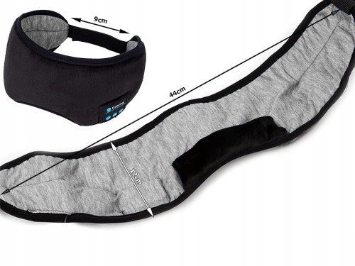Opaska na oczy Verk Group z Bluetooth czarna poliester