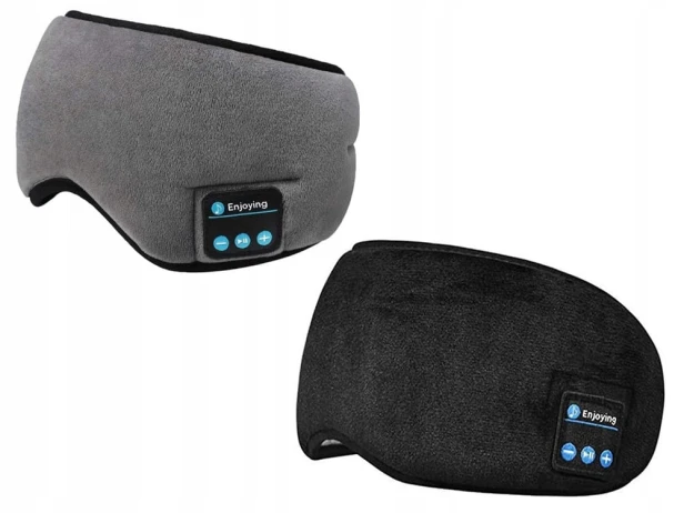 Opaska na oczy Verk Group z Bluetooth czarna poliester