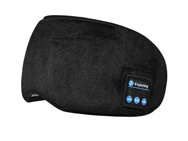 Opaska na oczy Verk Group z Bluetooth czarna poliester