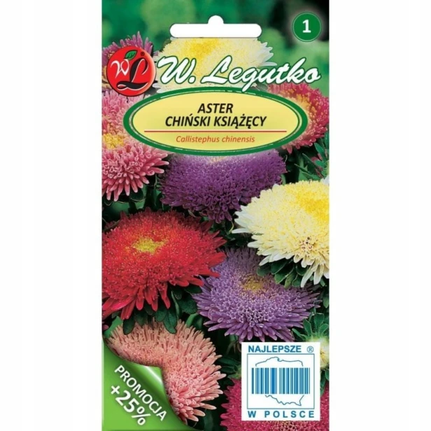 Nasiona Aster Książęcy Mix 1,25g Legutko