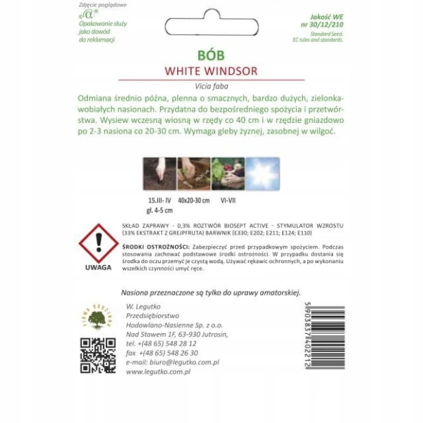 Groch i bób White Windsor nasiona 50 g