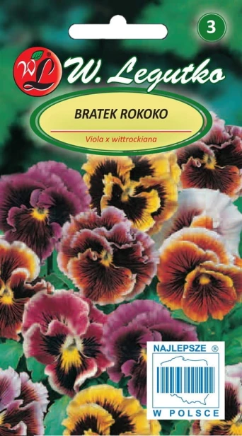 Nasiona bratek wielokwiatowy Rococo mieszanka 0,4g Legutko