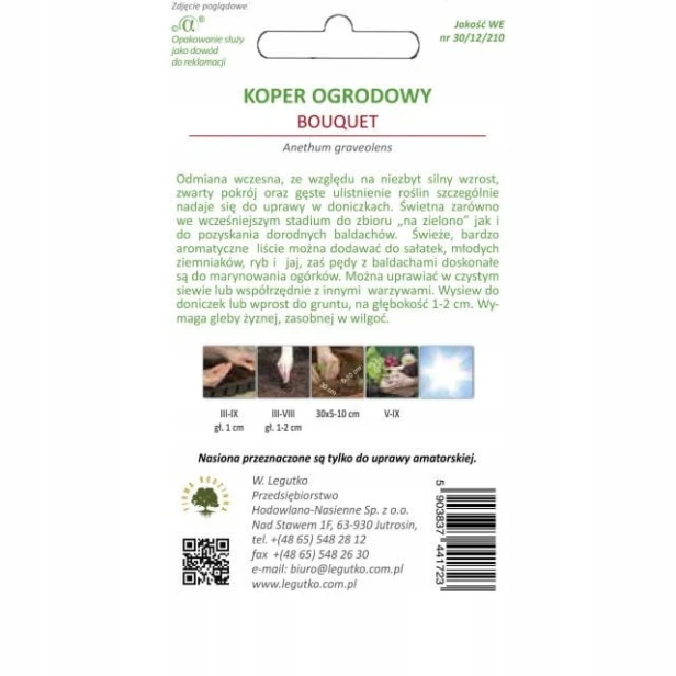 Nasiona W. Legutko koper ogrodowy 5 g