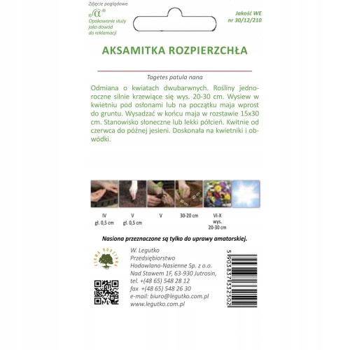 Nasiona aksamitki Queen Sophia 1,5 g