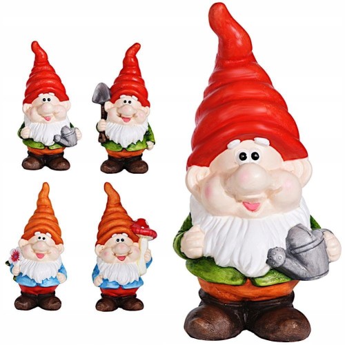 Krasnal ogrodowy KOLOROWY ozdoba figurka do ogrodu