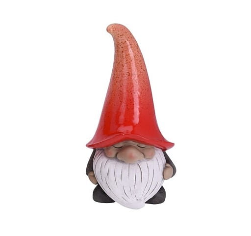Krasnal ogrodowy dekoracja 23 cm czerwony
