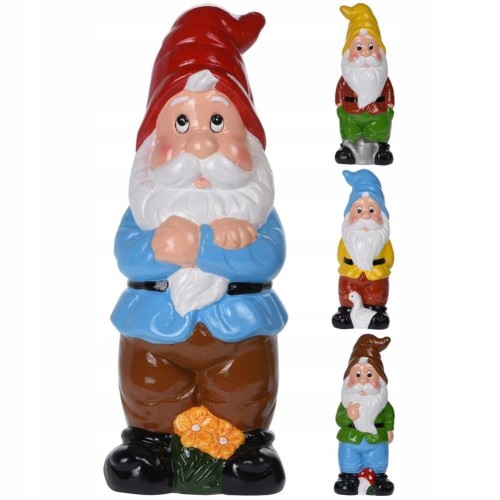 Krasnal ogrodowy KOLOROWY ozdoba figurka 30 cm