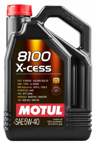 MOTUL OLEJ MOTUL 5W40 4L 8100 X-CESS A3/B4