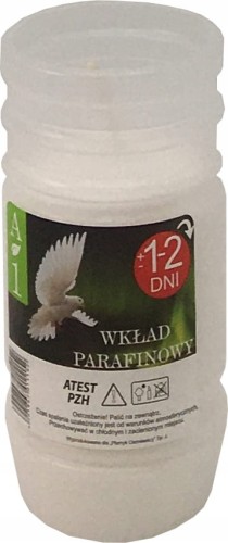 Wkład do zniczy parafinowy PŁOMYK A-1 (11,5cm) 24- 1szt.
