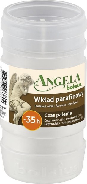 ANGELA BOLSIUS WKŁAD DO ZNICZY PARAFINOWY 35H 11CM 5,5CM