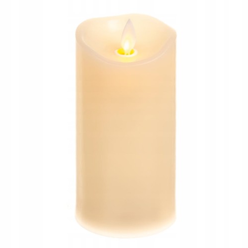 Świeca LED z ruchomym płomieniem 75/150 mm, kość słoniowa