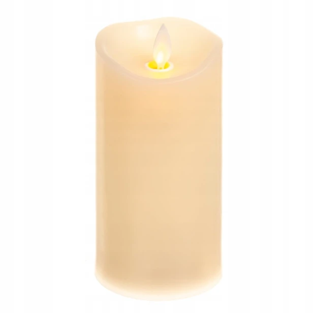 Świeca LED z ruchomym płomieniem 75/150 mm, kość słoniowa