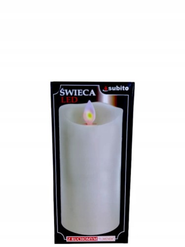 Świeca LED z ruchomym płomieniem 75/150 mm, kość słoniowa
