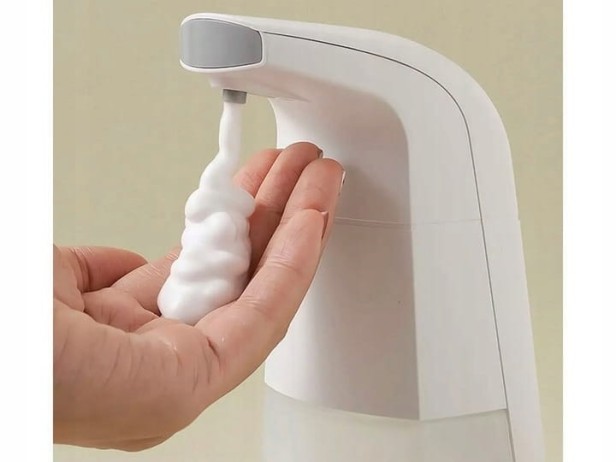 Bezdotykowe dozownik do mydła stojący Gites Makret 300 ml biały