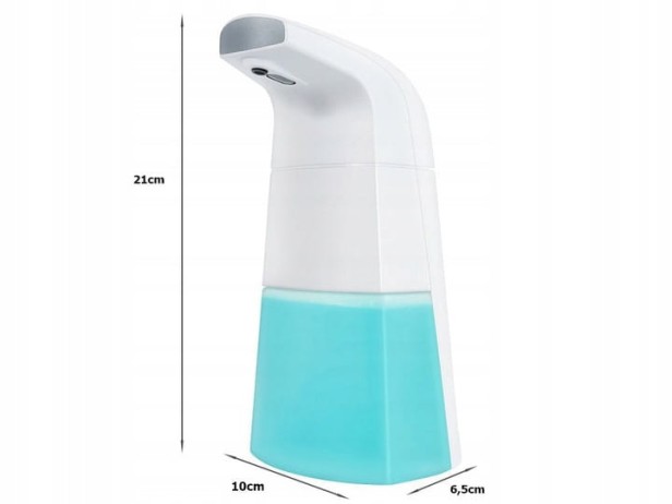 Bezdotykowe dozownik do mydła stojący Gites Makret 300 ml biały